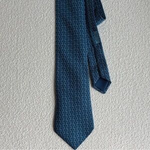Hermes Navy Geometric Tie